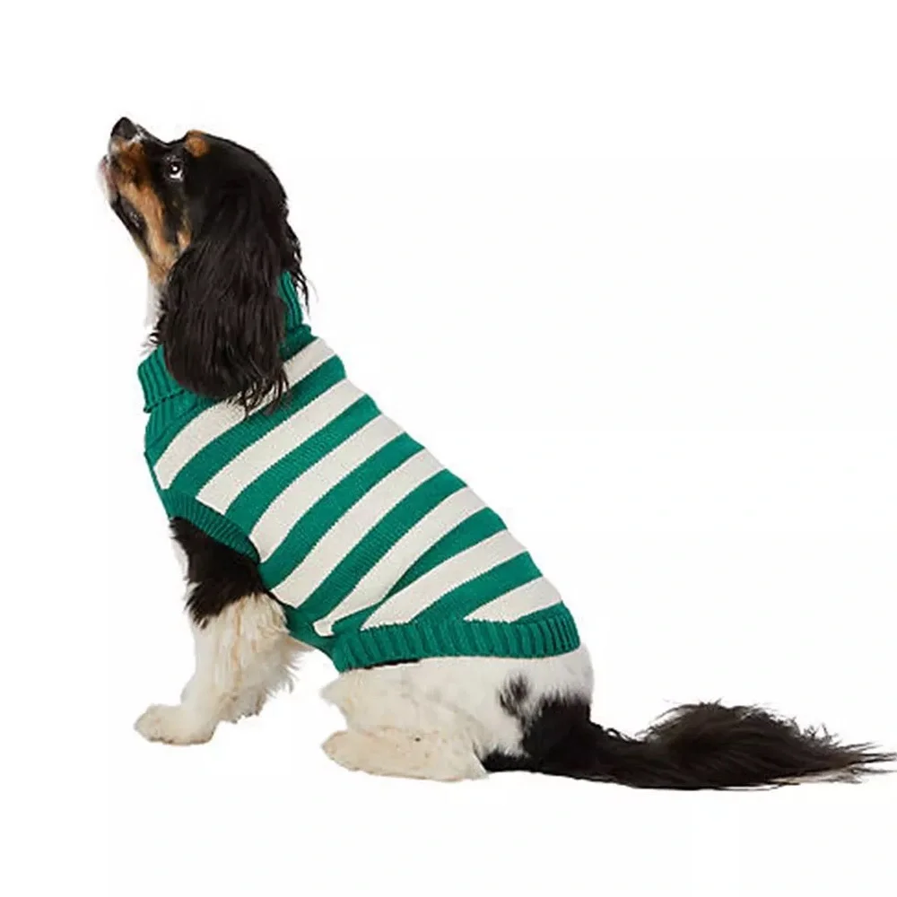 NWT✨ Top Paw Green Stripe Knit Dog Cat Sweater - sz SMALL *3/$13*